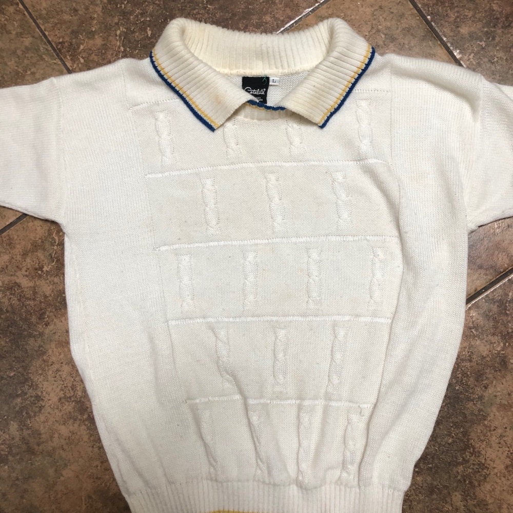 Vintage Catalina Cable Knit Sweater Short Sleeve A